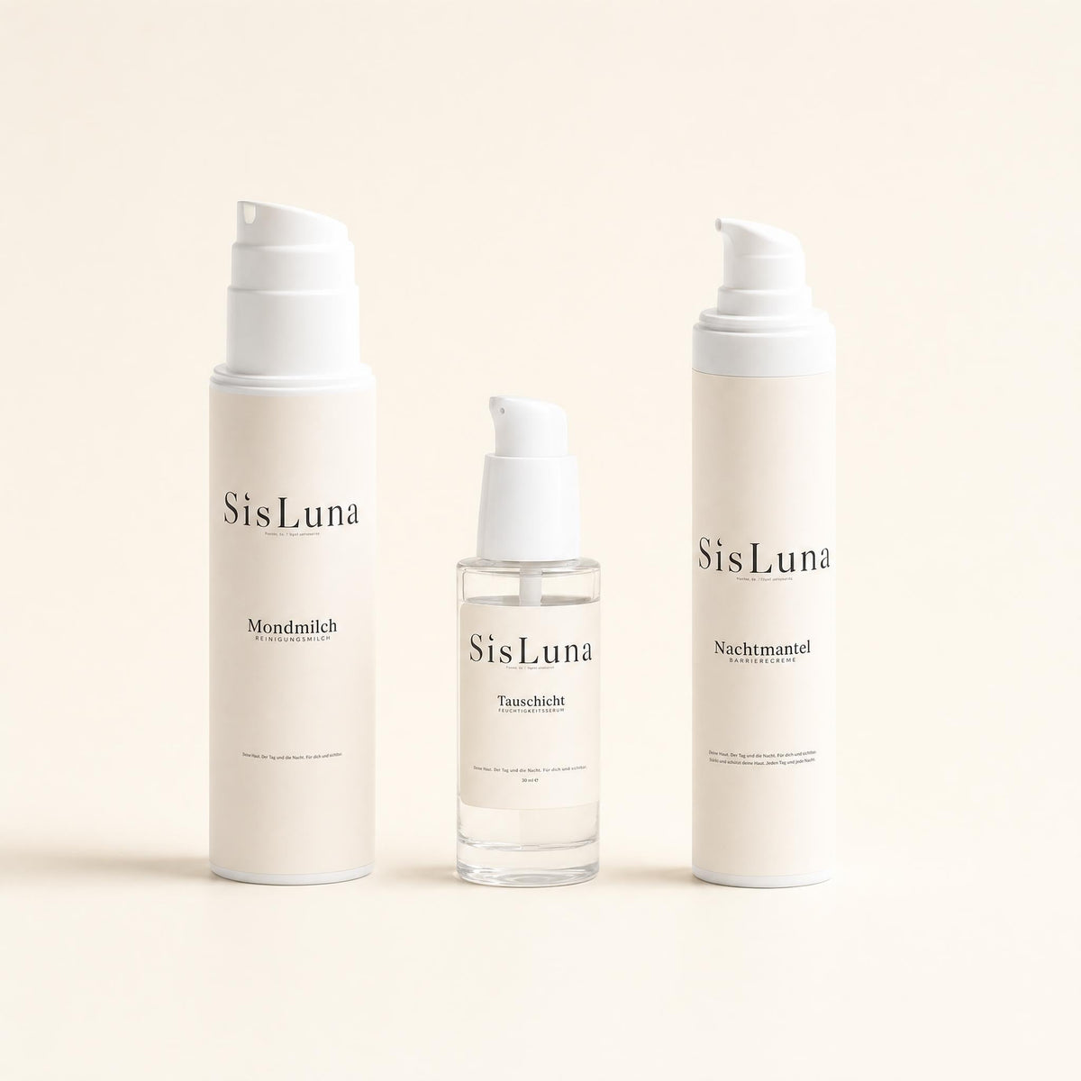 Das Abendritual — drei Flaschen, Packs only (seamless cream)